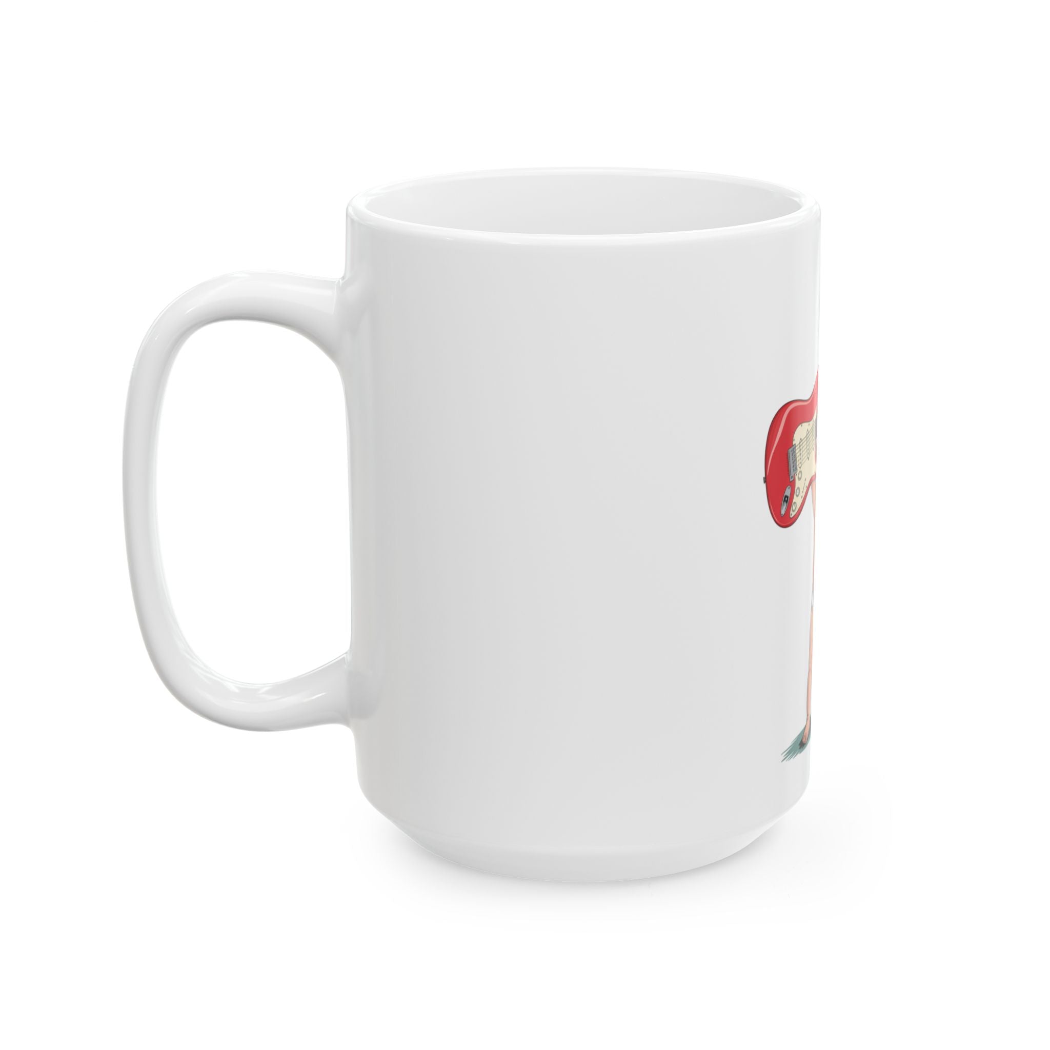 Tar! Electric Mug – White Ceramic Coffee Cup (11oz or 15oz Electric Guitar Design)