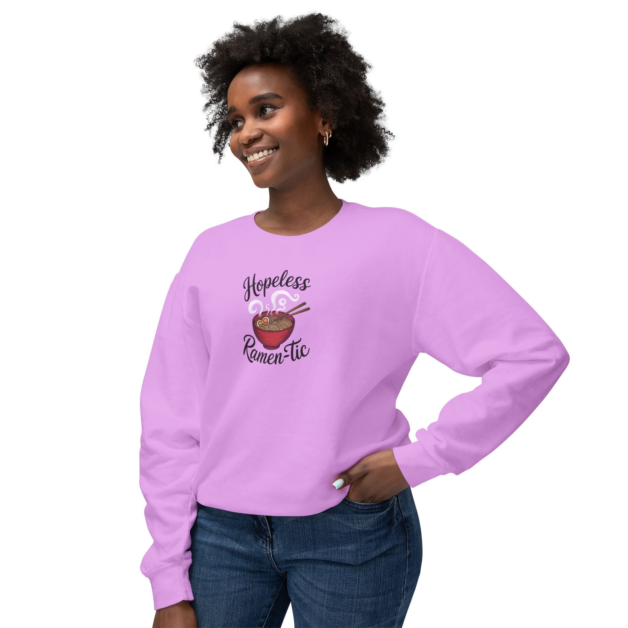 Hopeless Ramentic Sweatshirt – Comfort Colors 1466 (Neon Violet Unisex Ramen Crewneck)