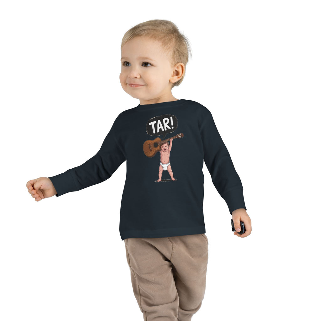 Tar! Acoustic Toddler Long Sleeve – Rabbit Skins 3302 (Black Kids Guitar Shirt)