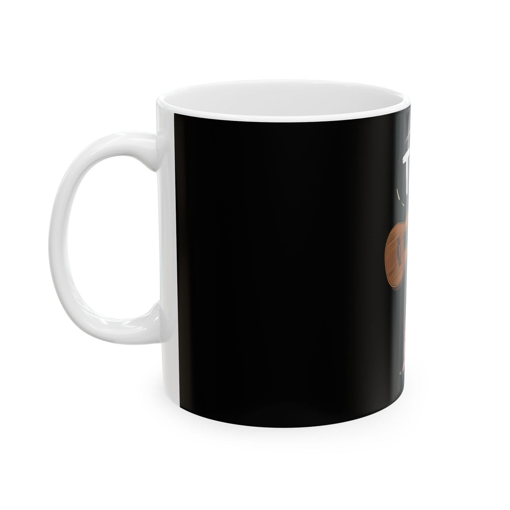Tar! Acoustic Mug – Black Ceramic Coffee Cup (11oz or 15oz Guitar Design)