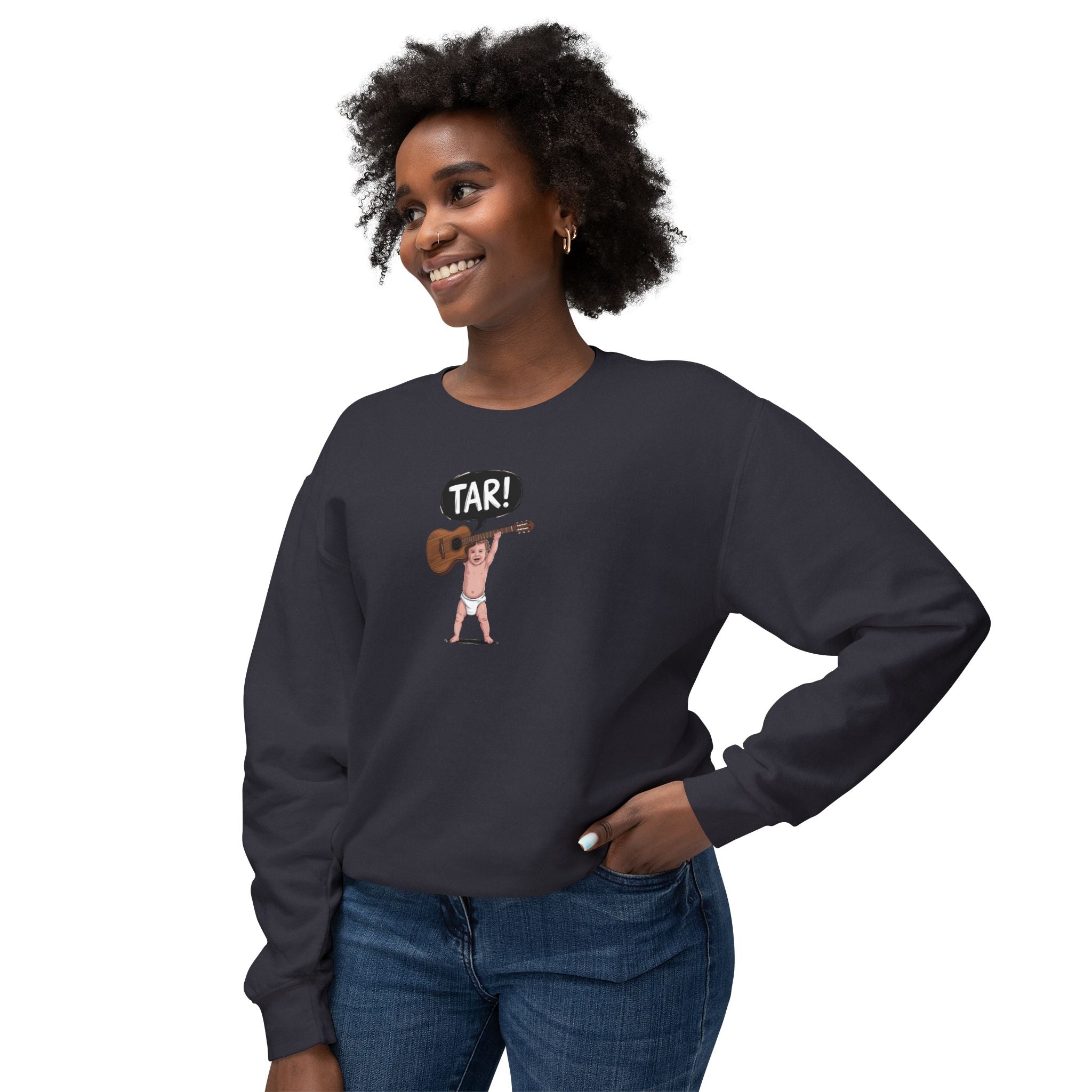 Tar! Acoustic Sweatshirt – Comfort Colors 1466 (Black Unisex Guitar Crewneck)