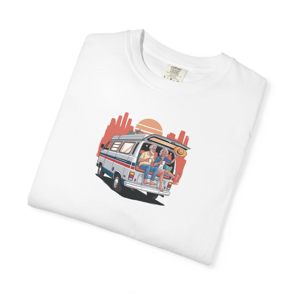 Old Couple Van Life Desert Tee – Comfort Colors 1717 (White Scenic Desert Shirt)