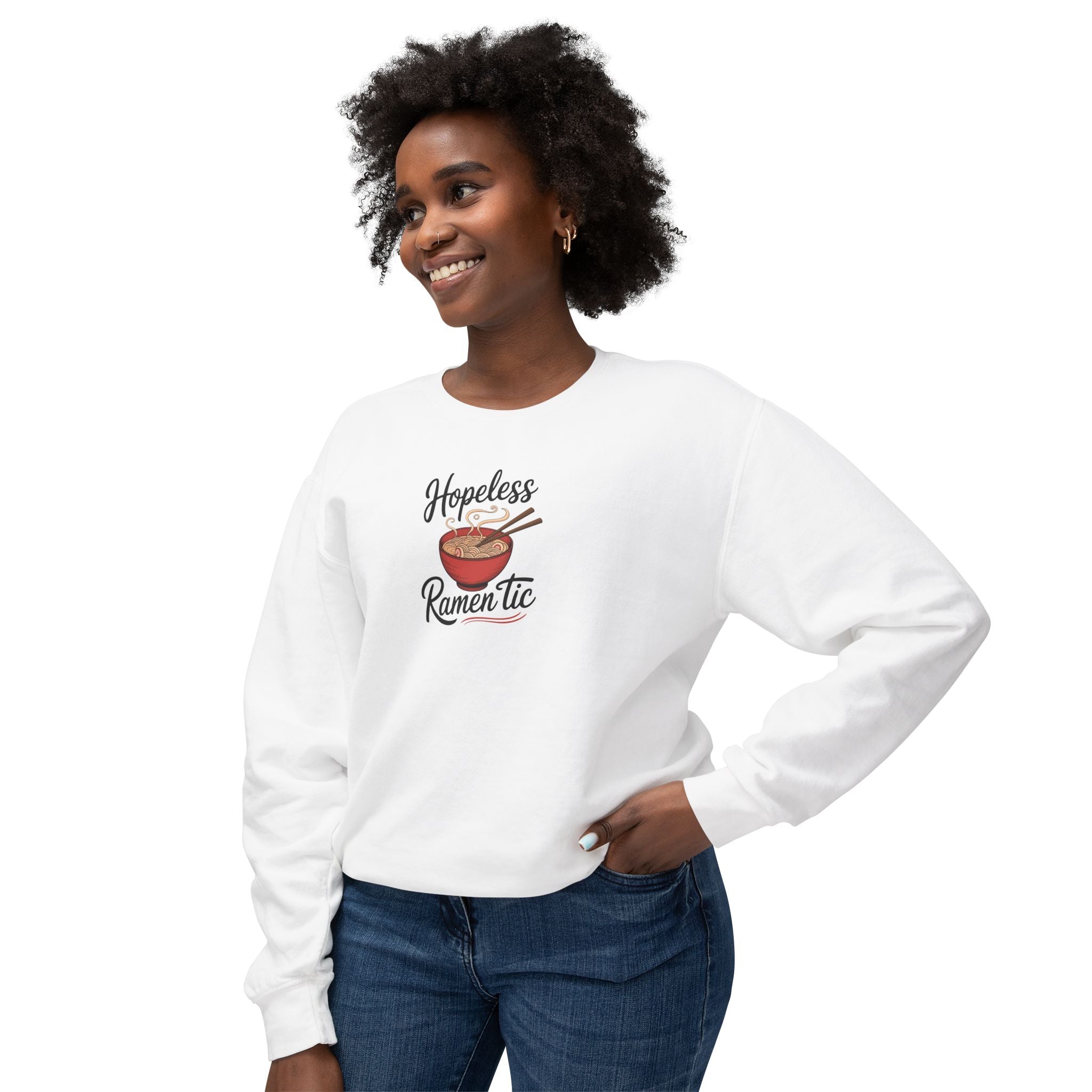 Hopeless Ramentic Sweatshirt – Comfort Colors 1466 (White Unisex Ramen Crewneck)
