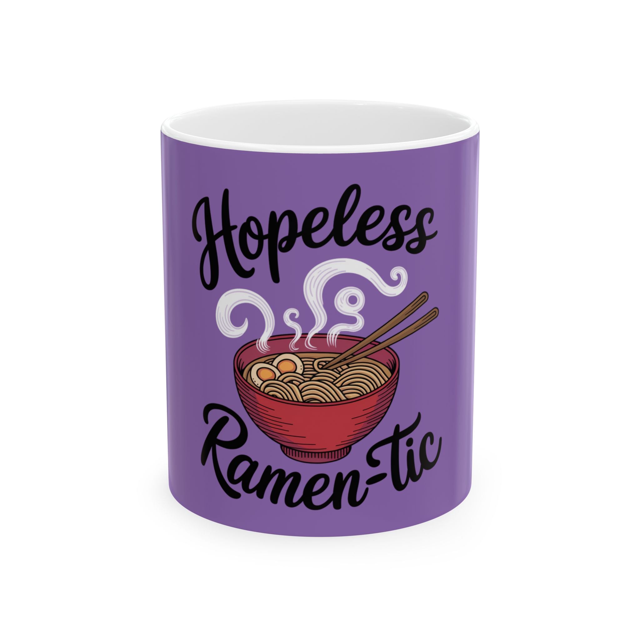 Hopeless Ramentic Mug – Purple Ceramic Coffee Cup (11oz or 15oz Ramen Bowl Design)