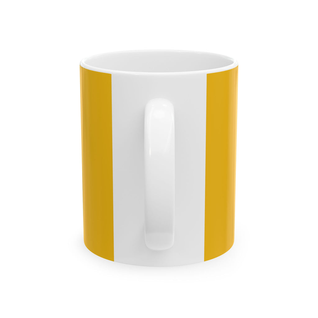 G’DAY MATE Mug – Yellow Ceramic Coffee Cup (11oz or 15oz Greeting Design)