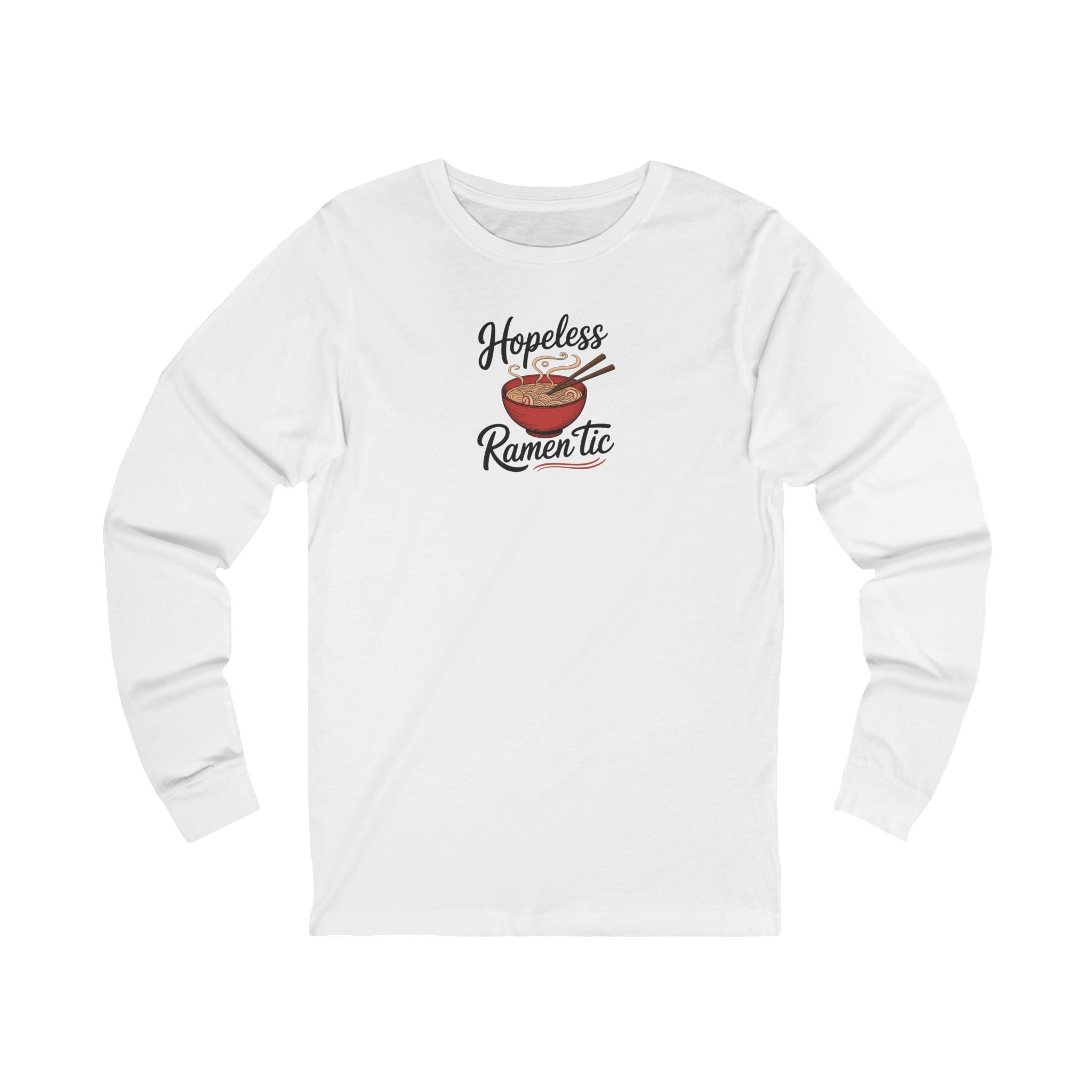 Hopeless Ramentic Long Sleeve Tee – Bella+Canvas 3501 (White Unisex Ramen Shirt)