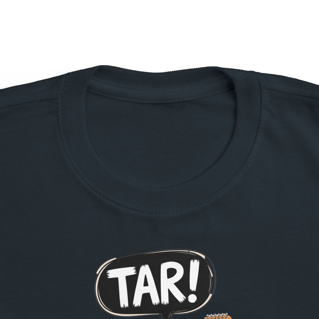 Tar! Electric Toddler Tee – Rabbit Skins 3321 (Black or Black Leopard Kids Electric Guitar Shirt)