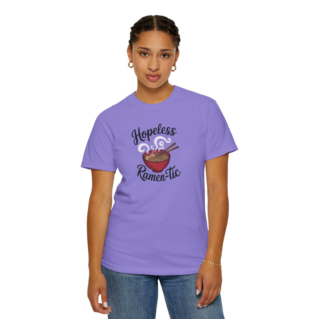 Hopeless Ramen-tic Tee – Comfort Colors 1717 (Purple Graphic Shirt)