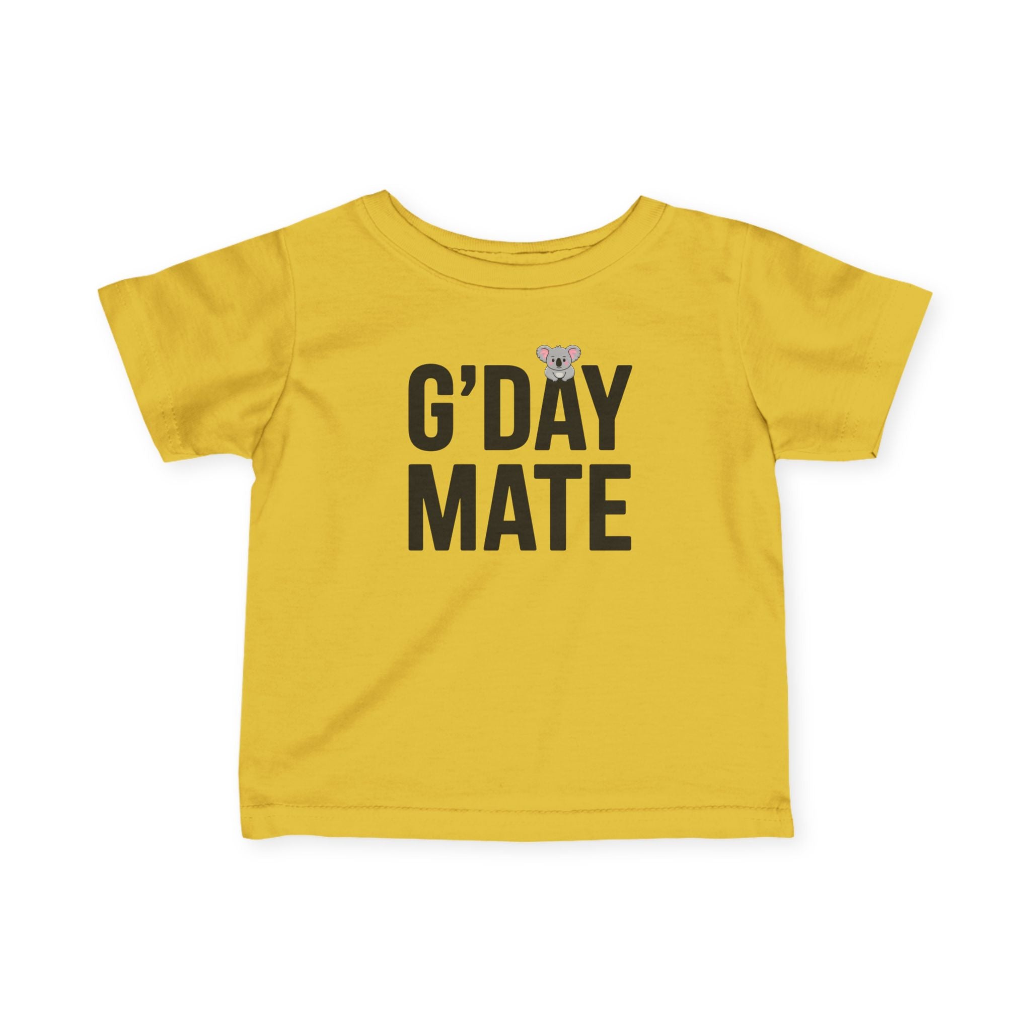G’DAY MATE Infant Tee – Rabbit Skins 3322 (White or Butter Baby Shirt