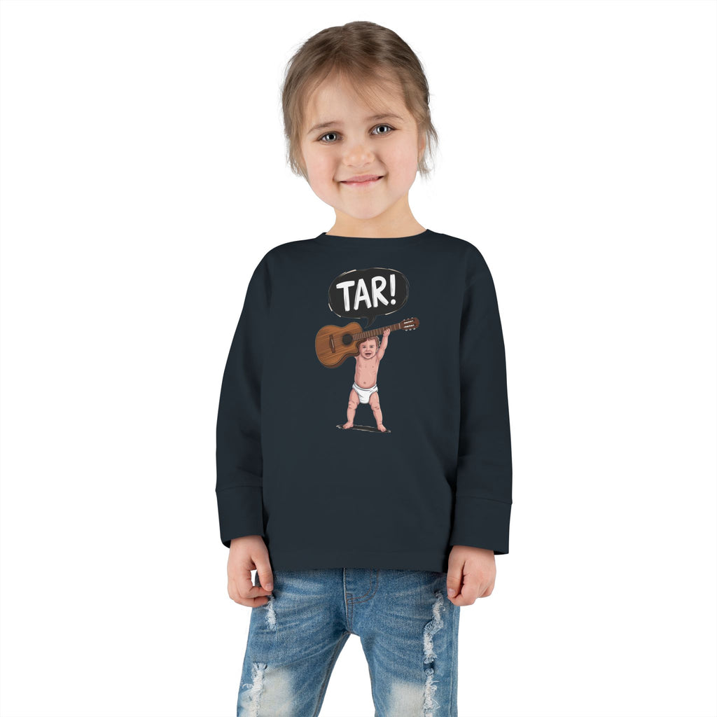 Tar! Acoustic Toddler Long Sleeve – Rabbit Skins 3302 (Black Kids Guitar Shirt)