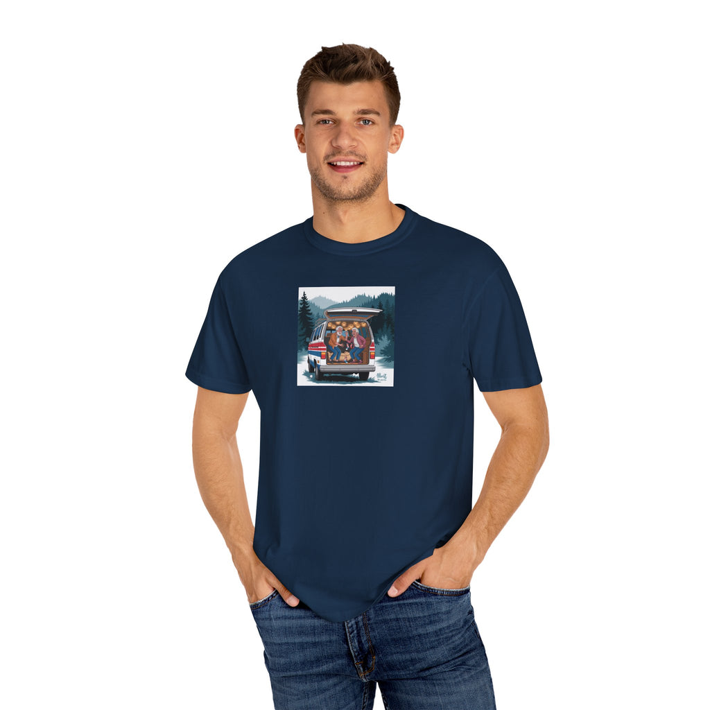 Old Couple Van Life Appalachian Tee – Comfort Colors 1717 (Navy Scenic Mountain Shirt)