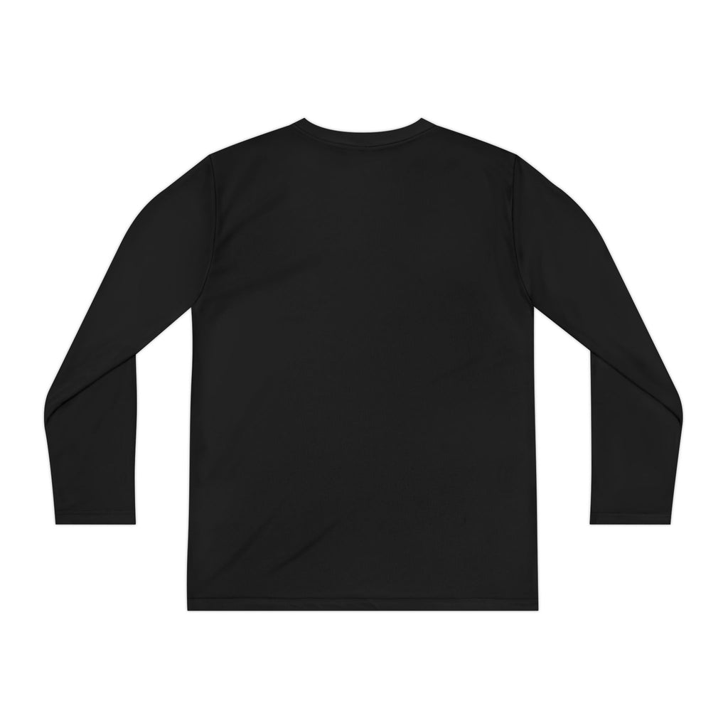 Tar! Electric Youth Long Sleeve – Sport-Tek YST350LS (Black Kids Performance Guitar Shirt)