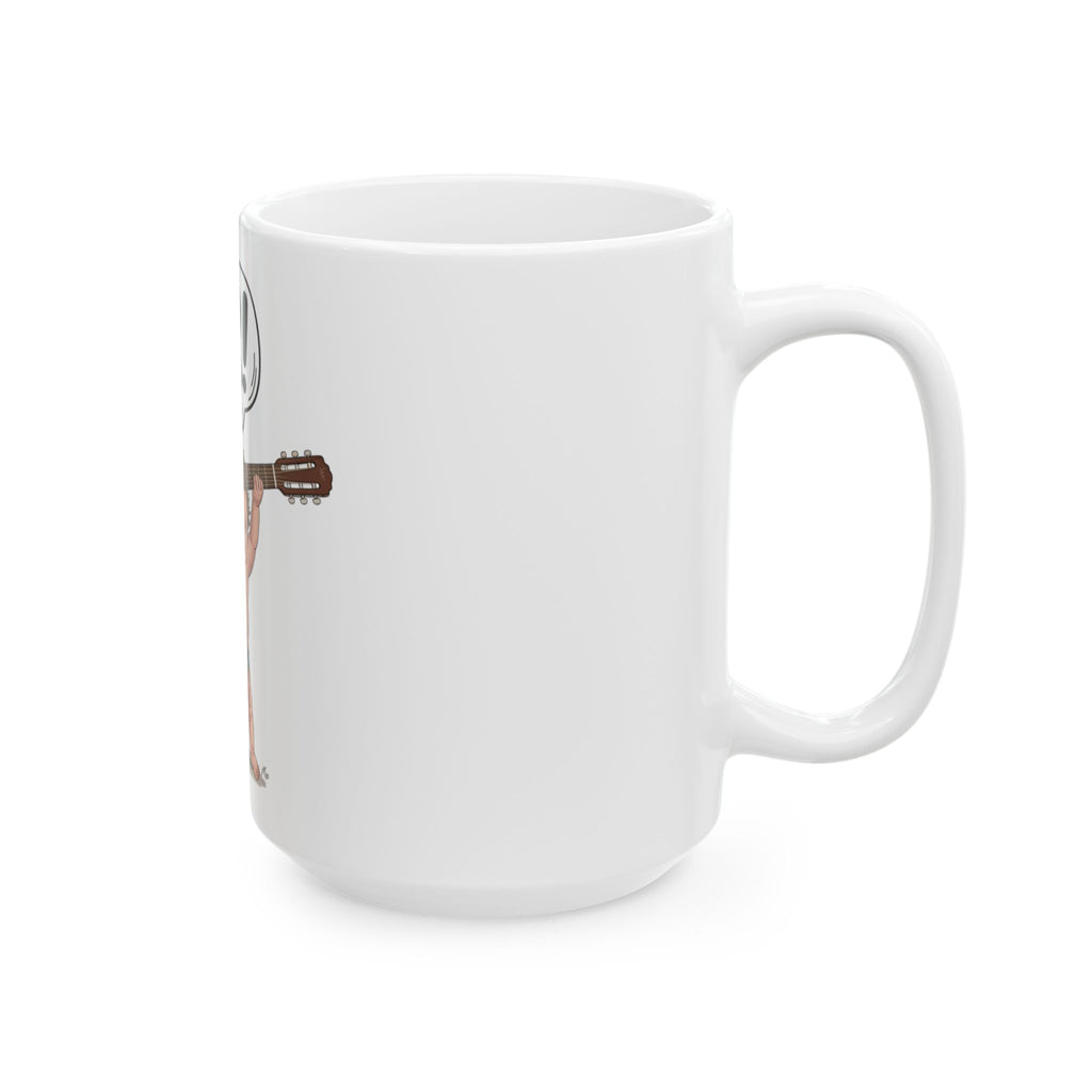 Tar! Acoustic Mug – White Ceramic Coffee Cup (11oz or 15oz Guitar Design)