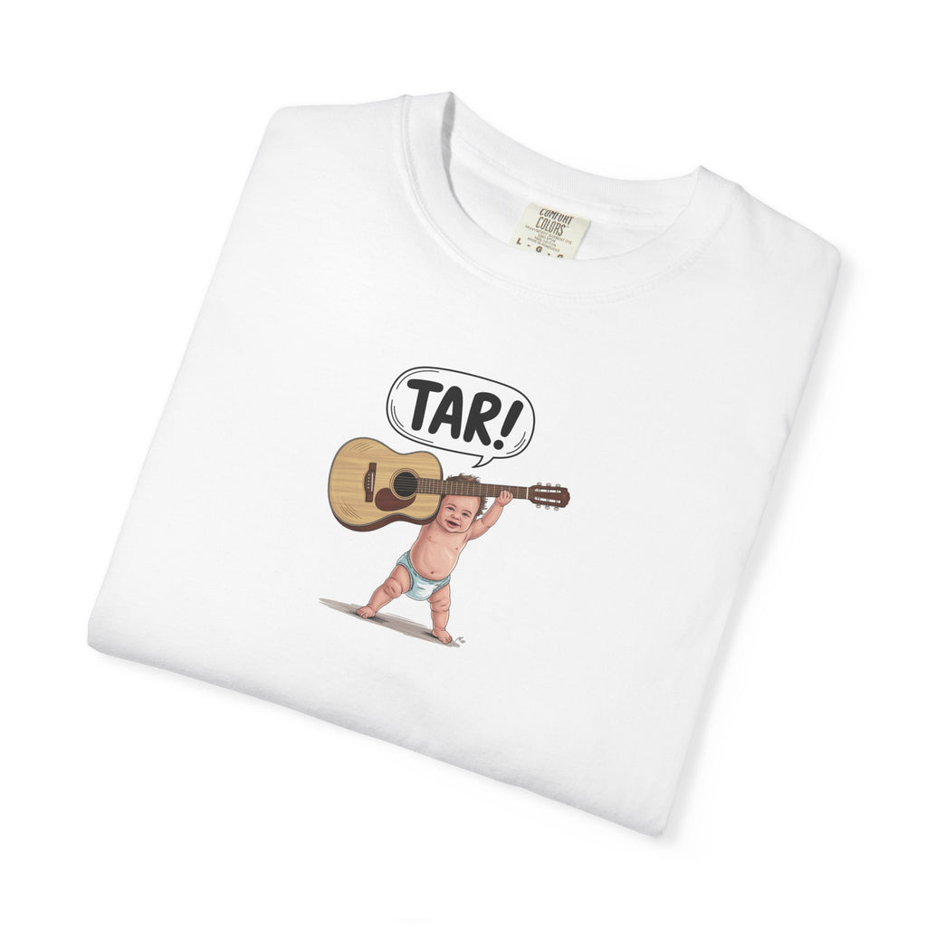 Tar! Acoustic Guitar Tee – Comfort Colors 1717 (White Toddler Guitar Graphic Shirt)