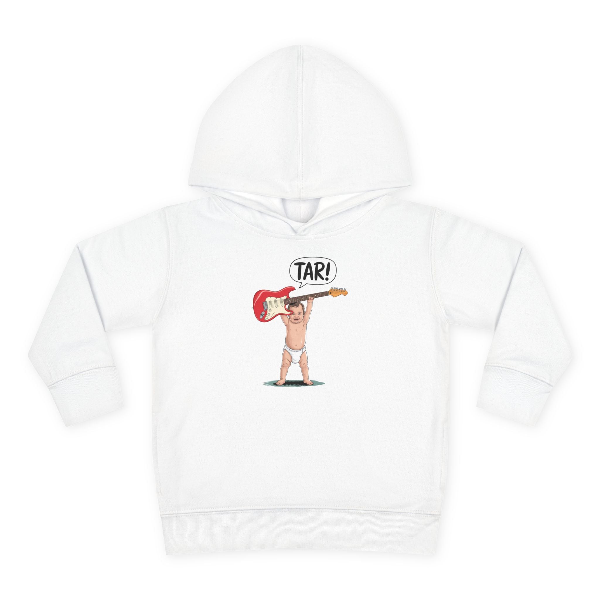 Tar! Electric Toddler Hoodie – Rabbit Skins 33226 (White Kids Electric Guitar Hoodie)