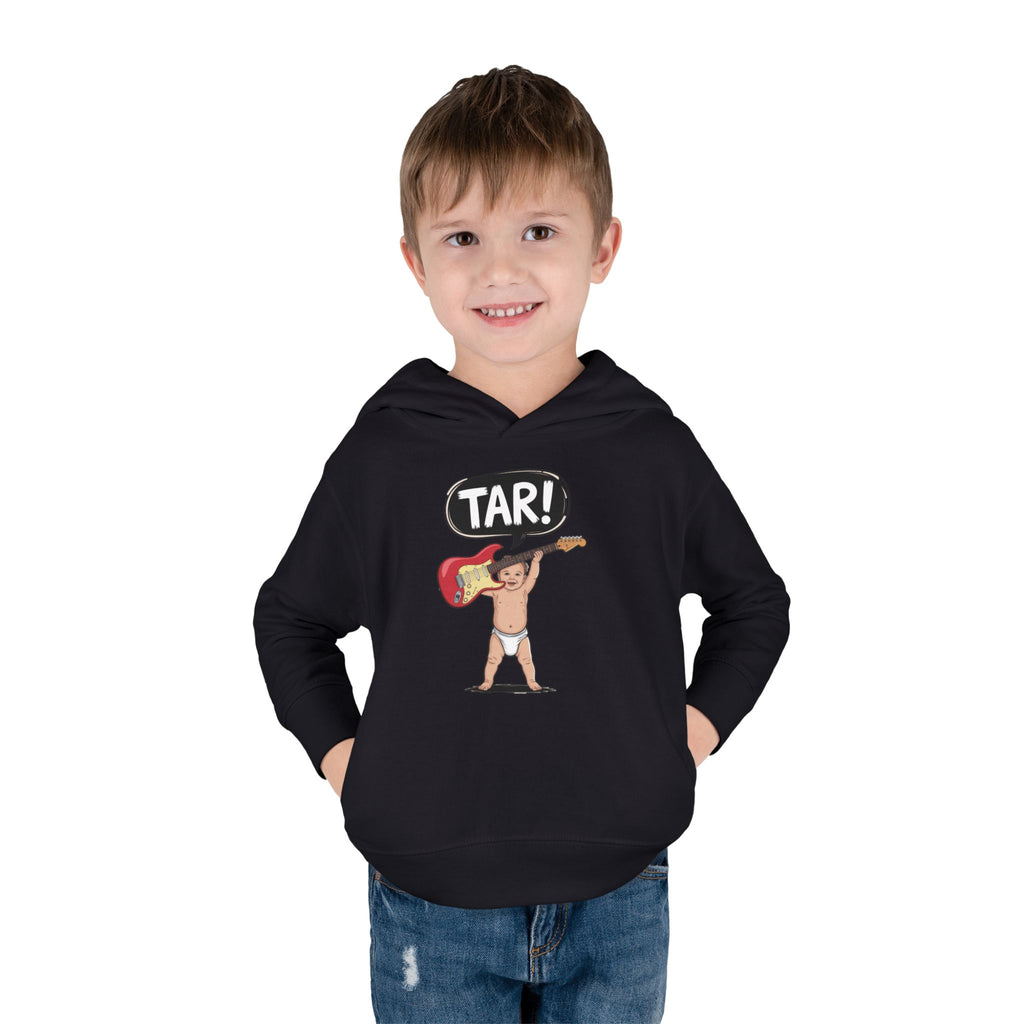 Tar! Electric Toddler Hoodie – Rabbit Skins 33226 (Black Kids Electric Guitar Sweatshirt)