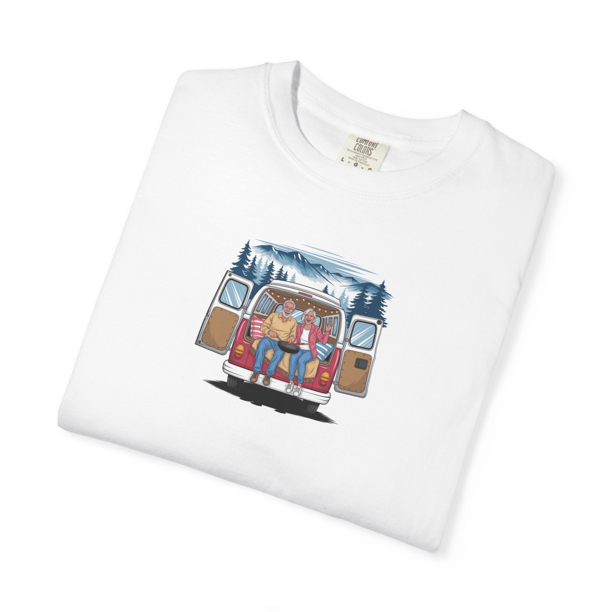 Old Couple Van Life Appalachian Tee – Comfort Colors 1717 (White Scenic Mountain Shirt)