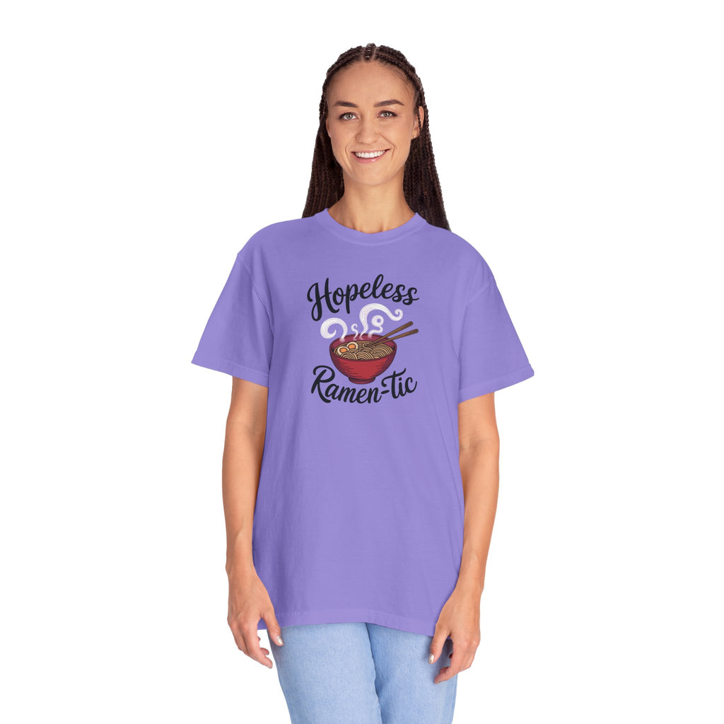 Hopeless Ramen-tic Tee – Comfort Colors 1717 (Purple Graphic Shirt)
