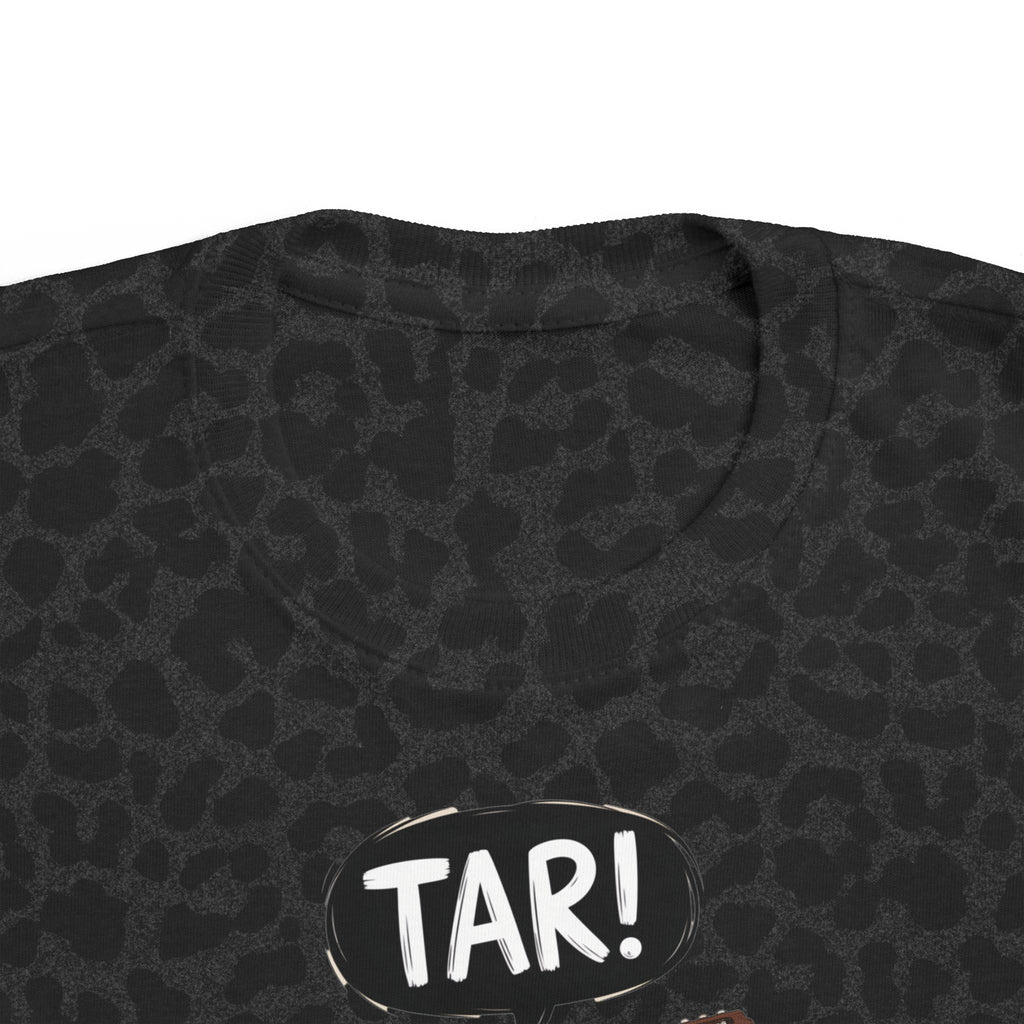 Tar! Acoustic Toddler Tee – Rabbit Skins 3321 (Black or Black Leopard Kids Guitar Shirt)