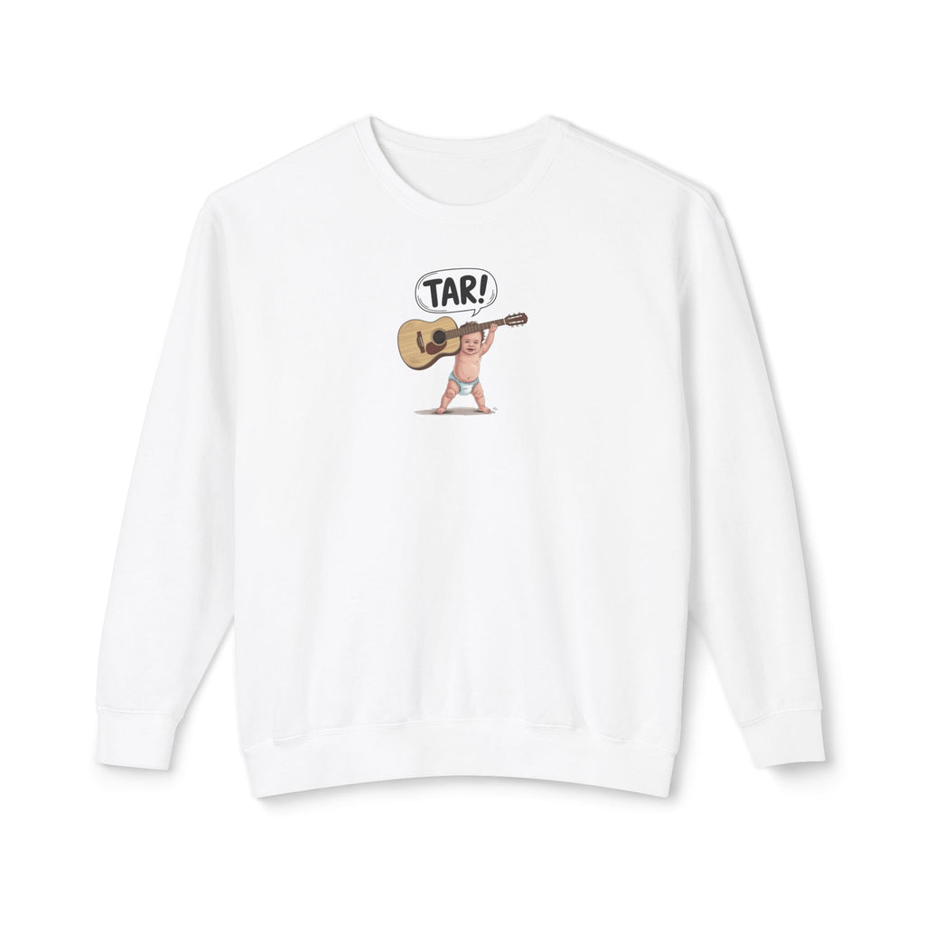 Tar! Acoustic Sweatshirt – Comfort Colors 1466 (White Unisex Guitar Crewneck)