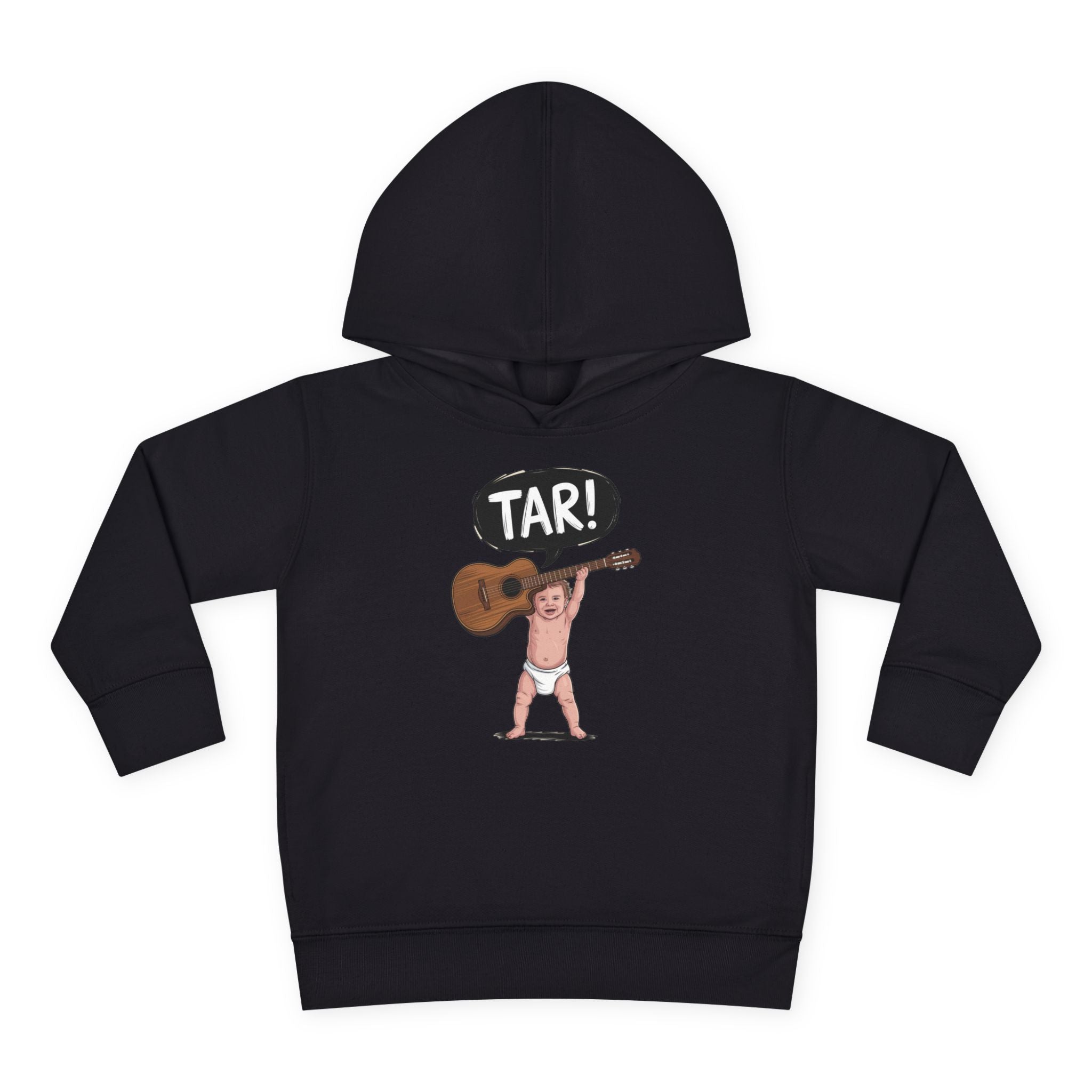 Tar! Acoustic Toddler Hoodie – Rabbit Skins 33226 (Black Kids Guitar Sweatshirt)