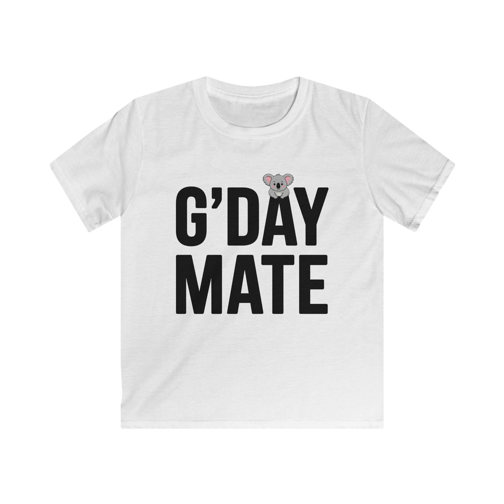 G’DAY MATE Kids Tee – Gildan 64000B (White or Daisy Youth Graphic Shirt)