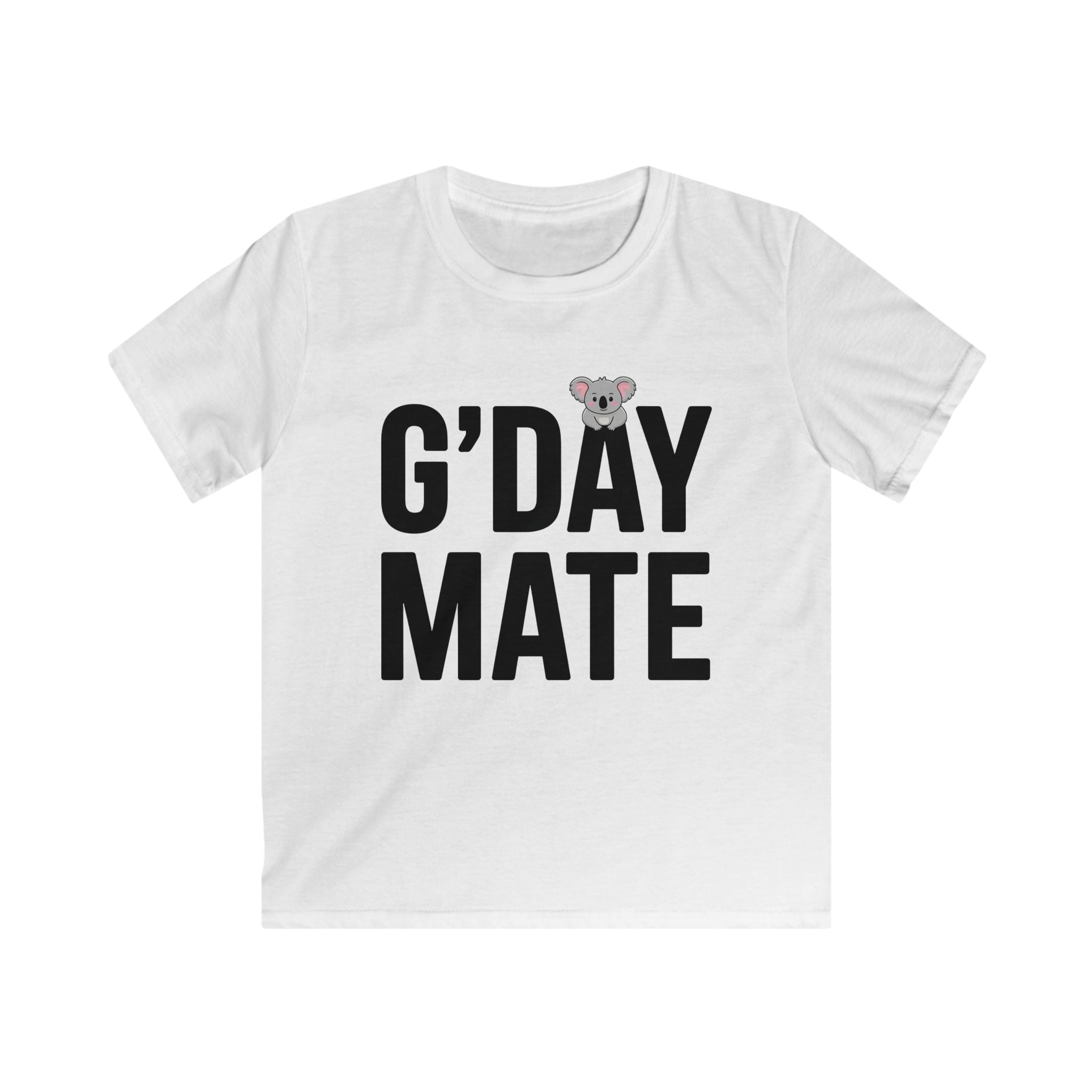 G’DAY MATE Kids Tee – Gildan 64000B (White or Daisy Youth Graphic Shirt)