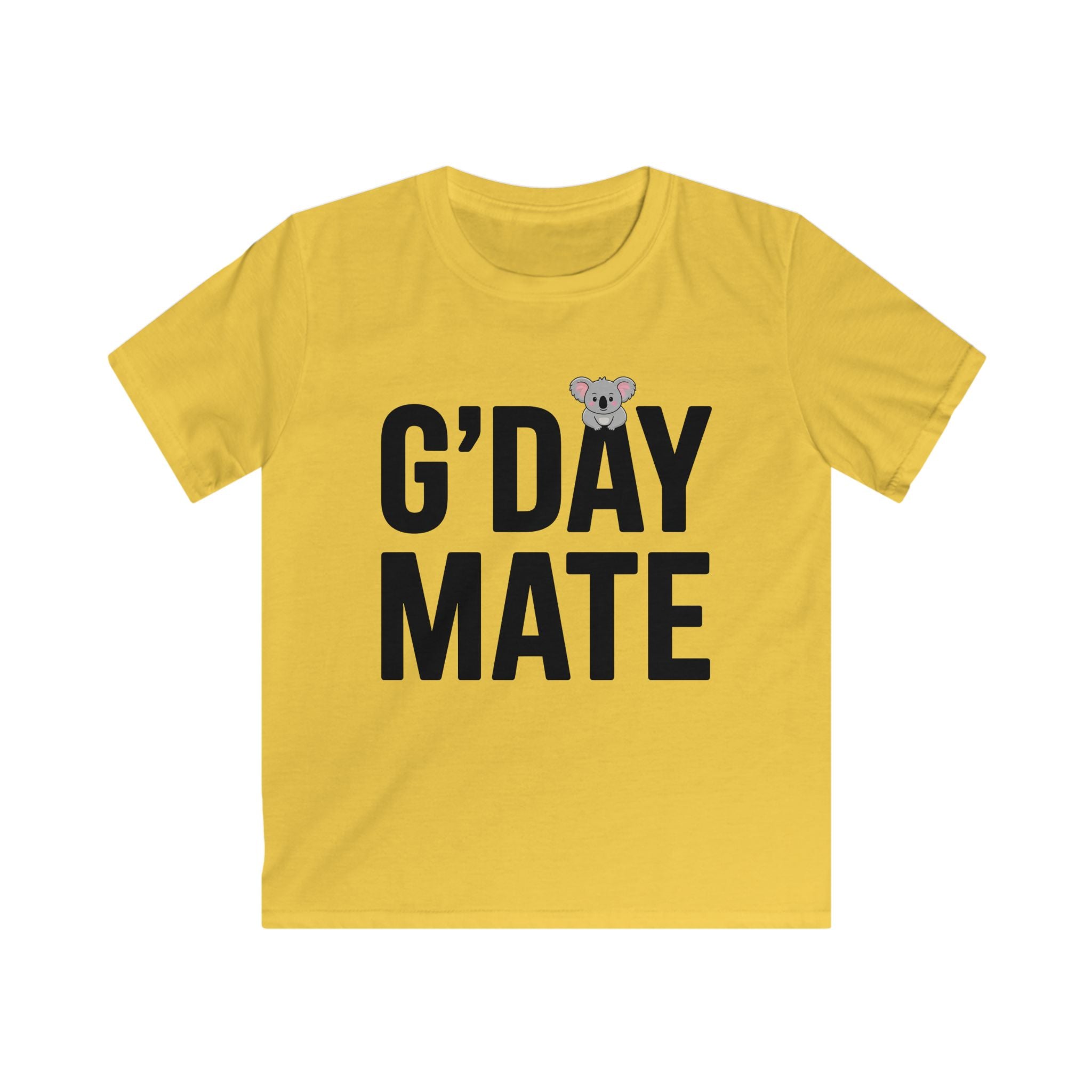 G’DAY MATE Kids Tee – Gildan 64000B (White or Daisy Youth Graphic Shirt)