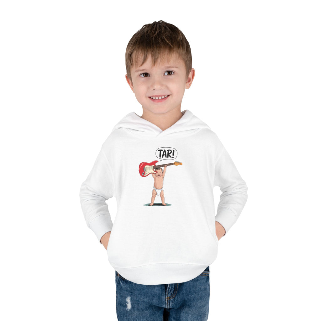 Tar! Electric Toddler Hoodie – Rabbit Skins 33226 (White Kids Electric Guitar Hoodie)
