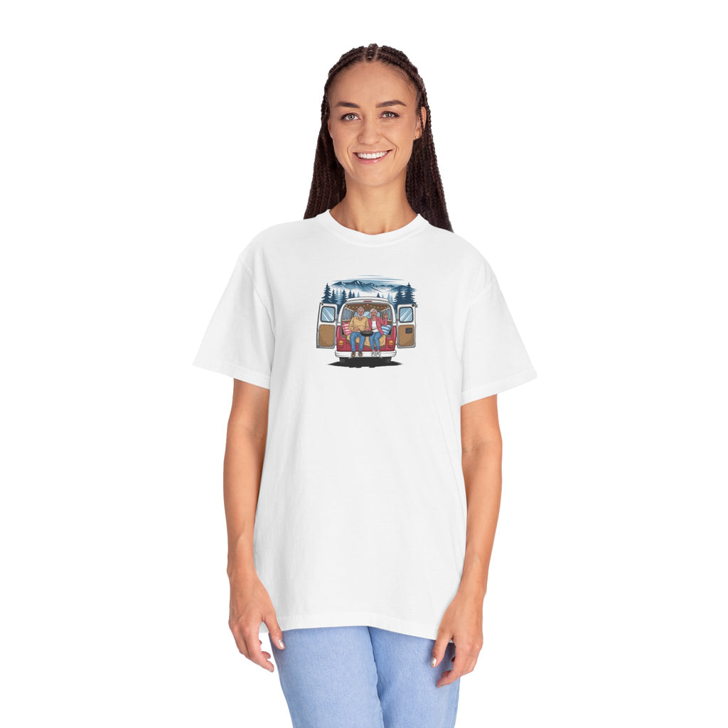 Old Couple Van Life Appalachian Tee – Comfort Colors 1717 (White Scenic Mountain Shirt)